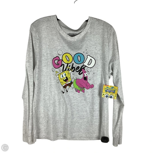 Top Long Sleeve By Clothes Mentor In Grey, Size: L