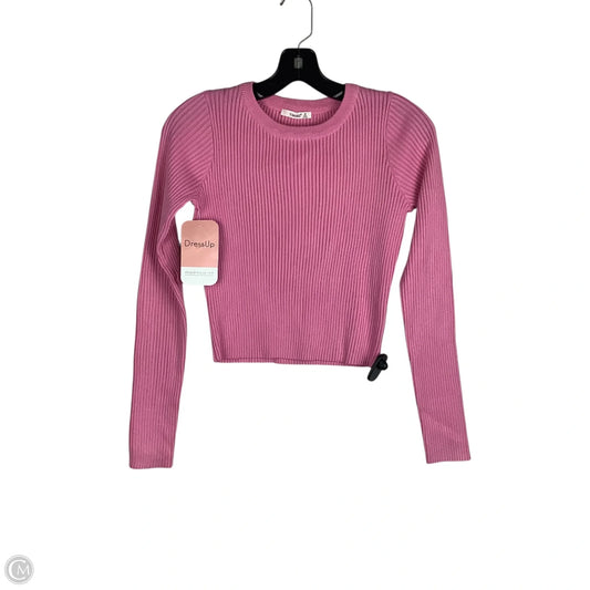 Top Long Sleeve By Timing In Pink, Size: M