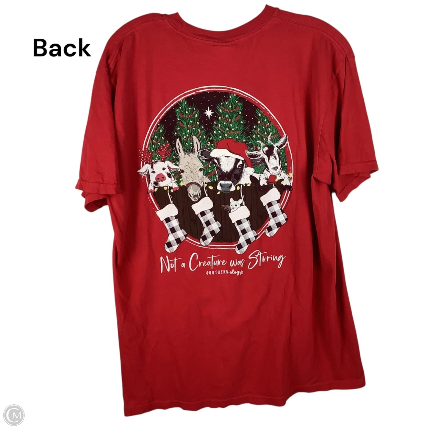 Top Short Sleeve By Comfort Casual In Red, Size: L