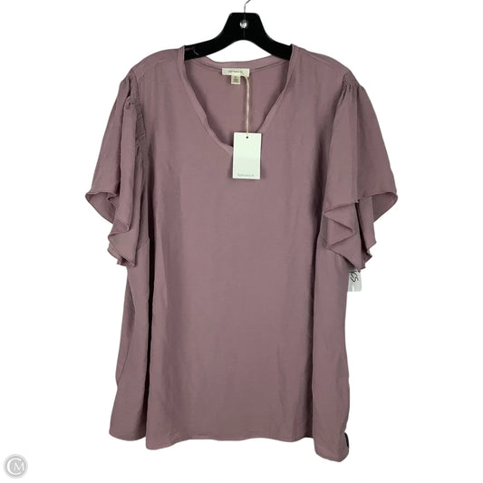Top Short Sleeve By Clothes Mentor In Purple, Size: 2x