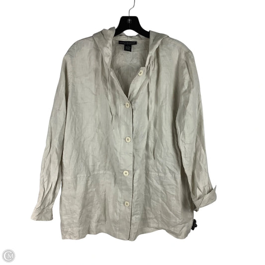 Top Long Sleeve By Grace Elements In Tan, Size: 1x