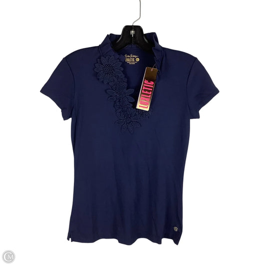 Top Short Sleeve Designer By Lilly Pulitzer In Navy, Size: Xs