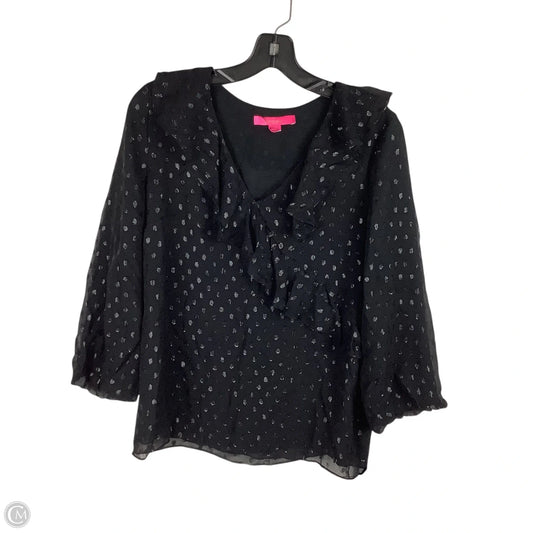 Top Long Sleeve Designer By Lilly Pulitzer In Black, Size: S