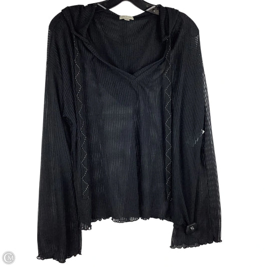 Top Long Sleeve By Pilcro In Black, Size: Xl