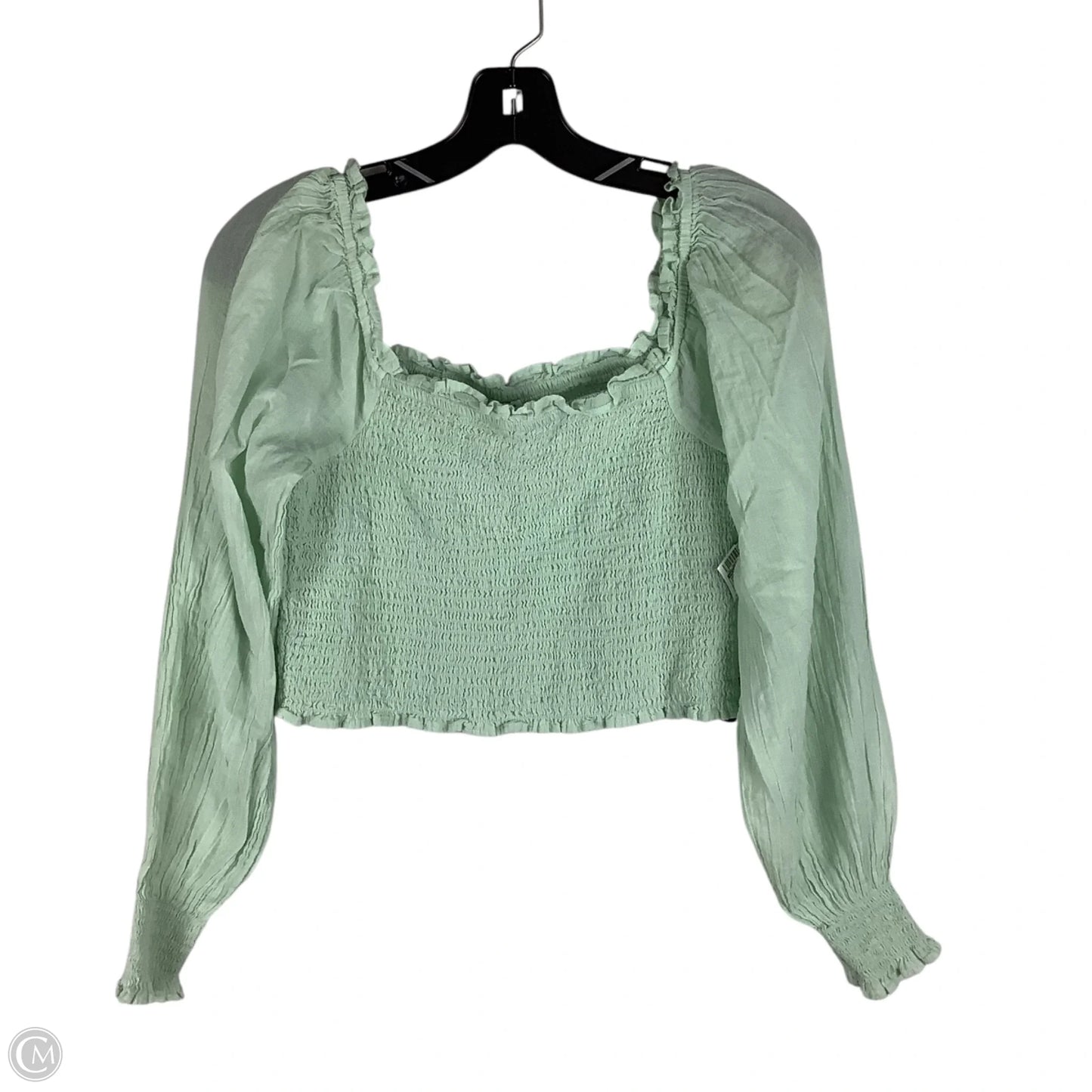 Top Long Sleeve By Aerie In Green, Size: M