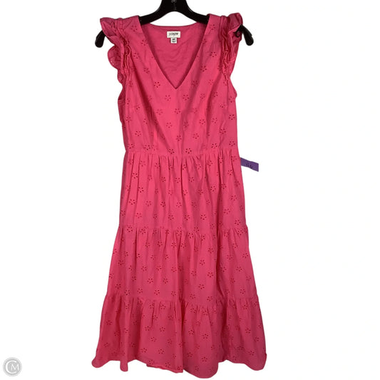 Dress Party Midi By J. Crew In Pink, Size: 4 petite
