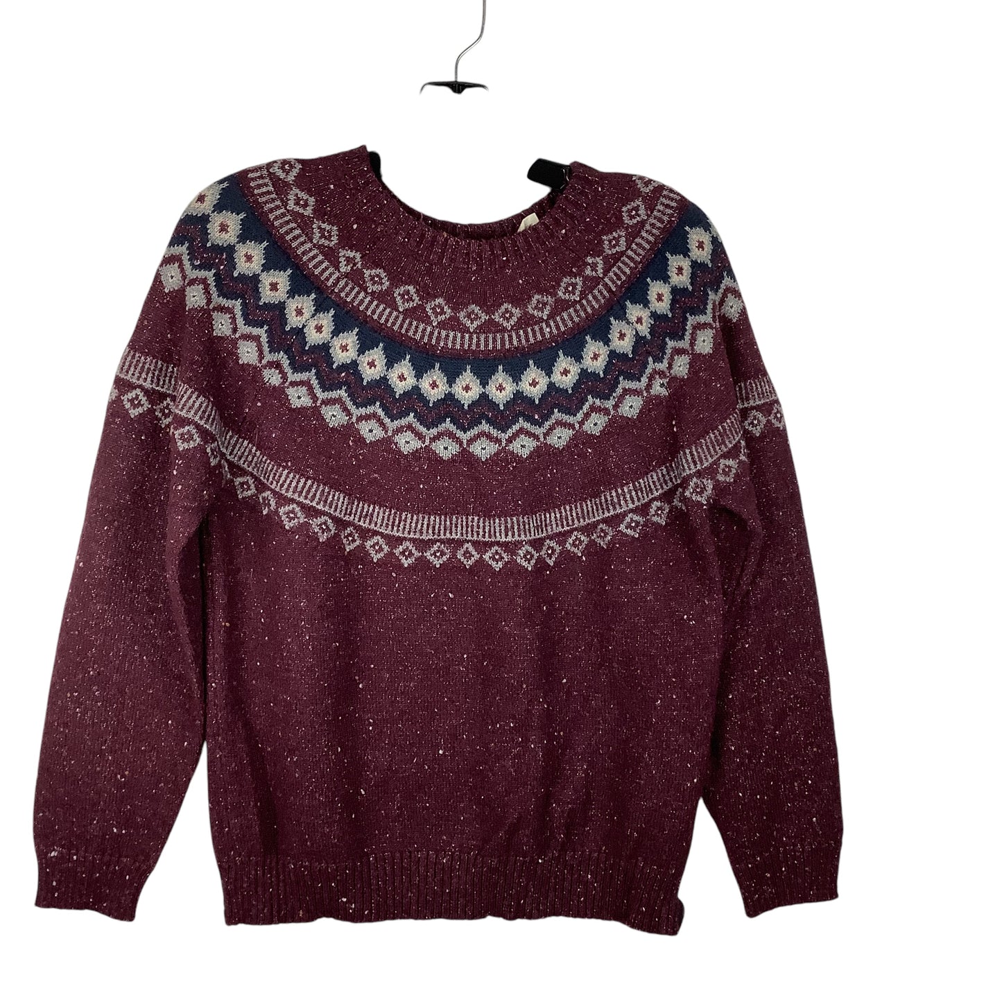 Sweater By Weatherproof In Maroon, Size: M