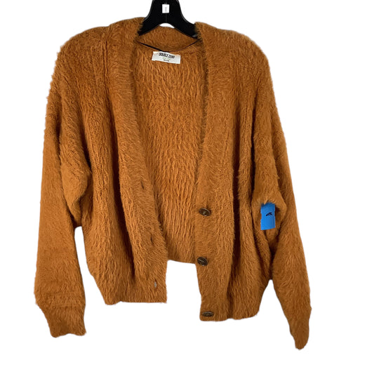 Sweater Cardigan By Double Zero In Orange, Size: L