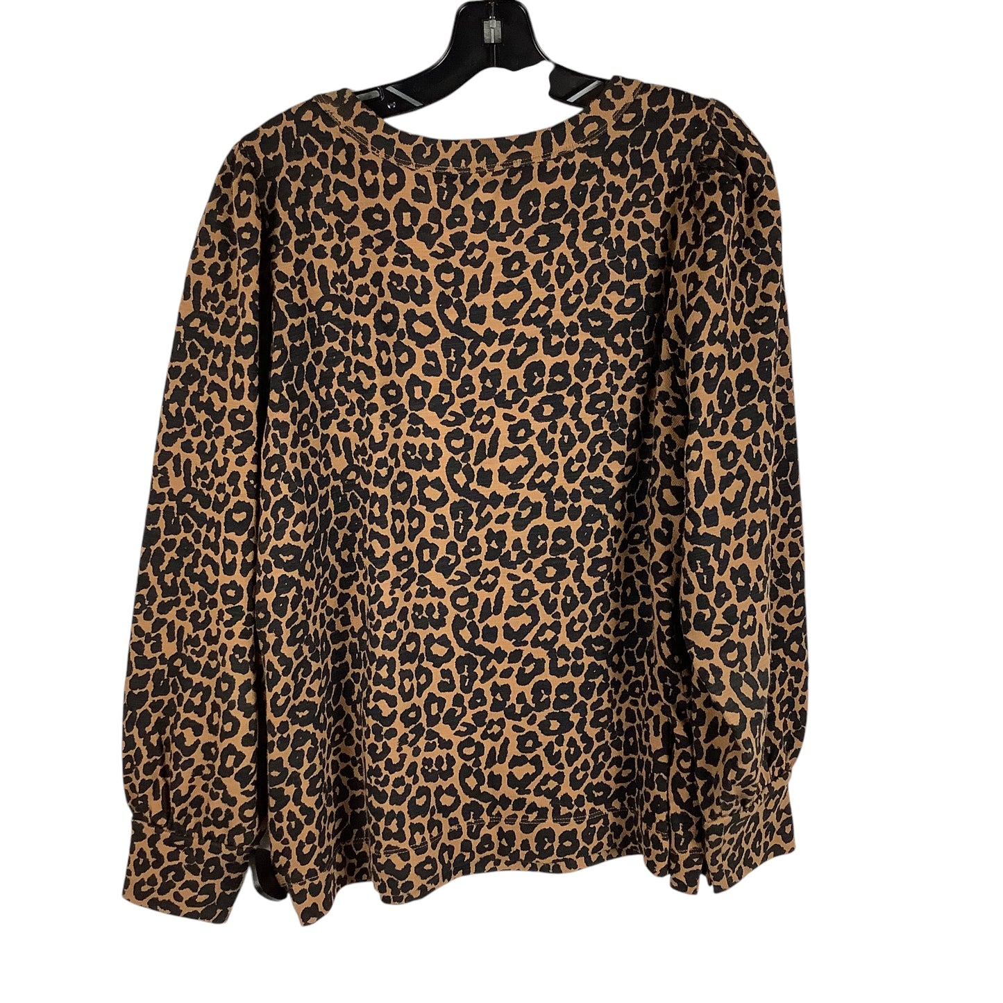 Top Long Sleeve By Loft In Animal Print, Size: L