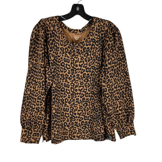 Top Long Sleeve By Loft In Animal Print, Size: L