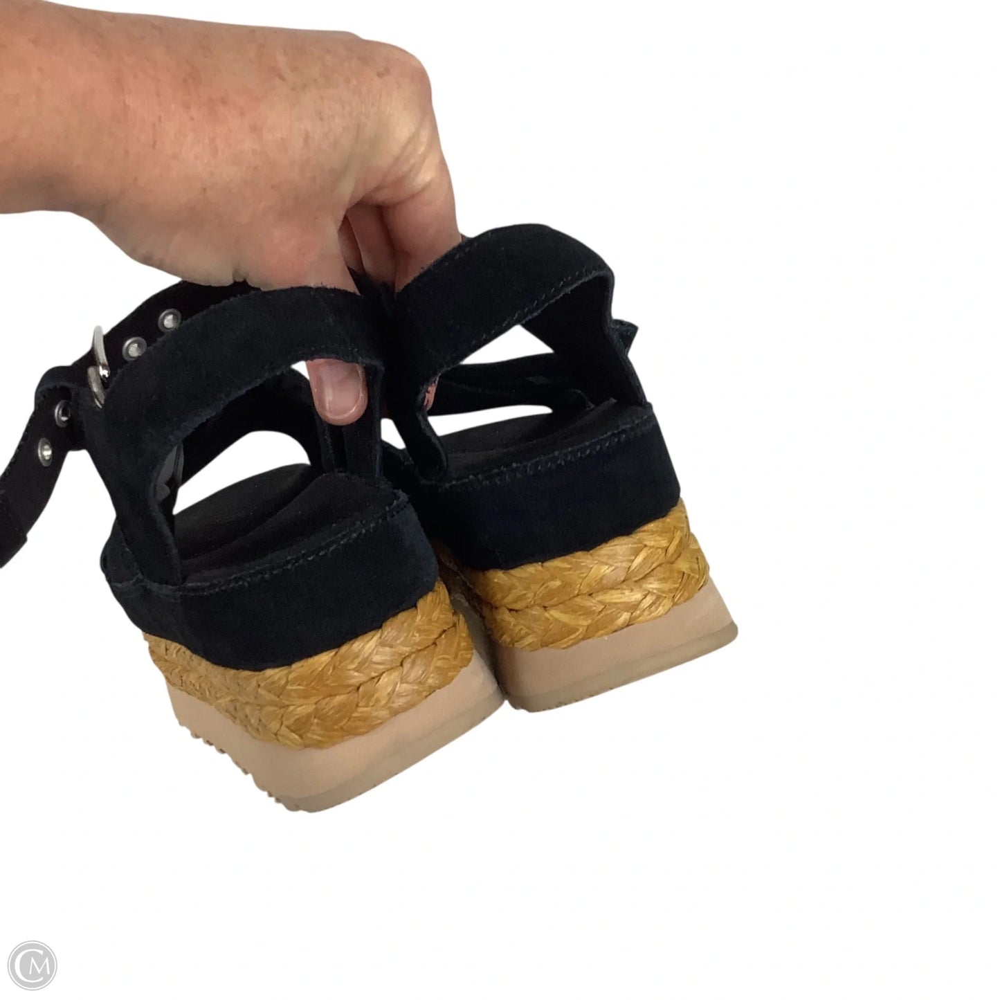 Sandals Designer By Ugg In Black, Size: 7