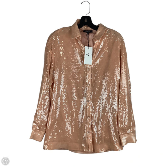 Top Long Sleeve By 7 For All Mankind In Pink, Size: Xs