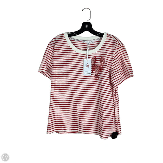 Top Short Sleeve By Jane And Delancey In Striped Pattern, Size: M