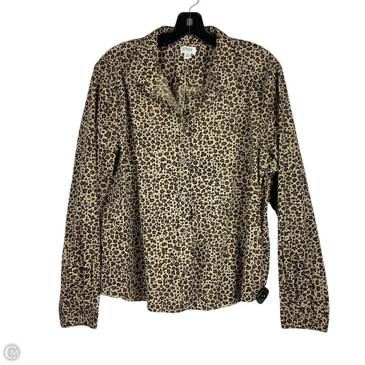 Top Long Sleeve By J. Crew In Animal Print, Size: Xl