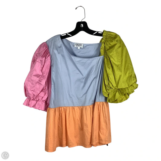 Top Short Sleeve By Crosby In Multi-colored, Size: L