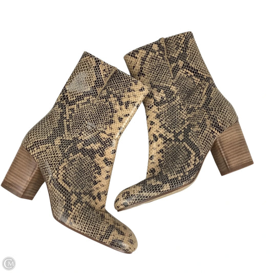 Boots Ankle Heels By Seychelles In Snakeskin Print, Size: 8