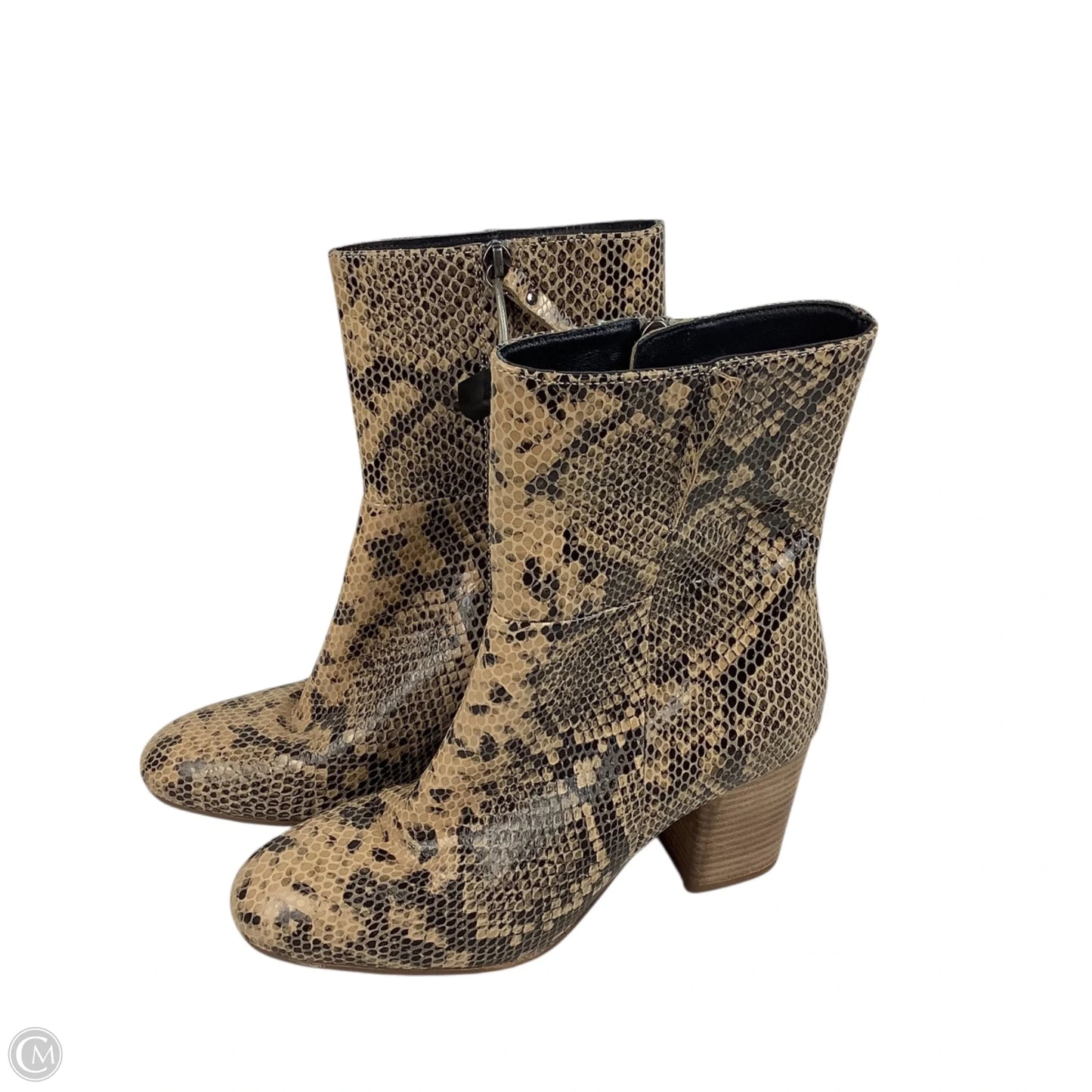 Boots Ankle Heels By Seychelles In Snakeskin Print, Size: 8