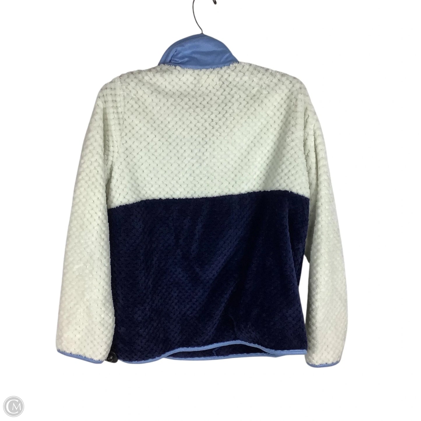 Jacket Faux Fur & Sherpa By Simply Southern In Blue & White, Size: M