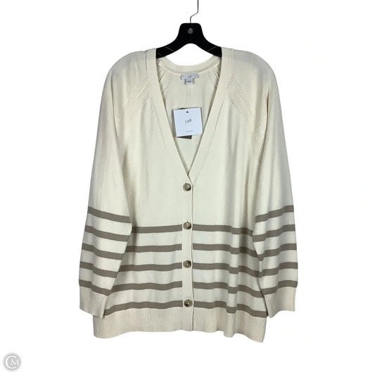 Cardigan By J. Jill In Cream, Size: 2x