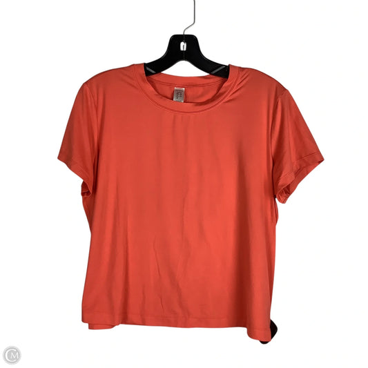 Athletic Top Short Sleeve By Spanx In Orange, Size: S