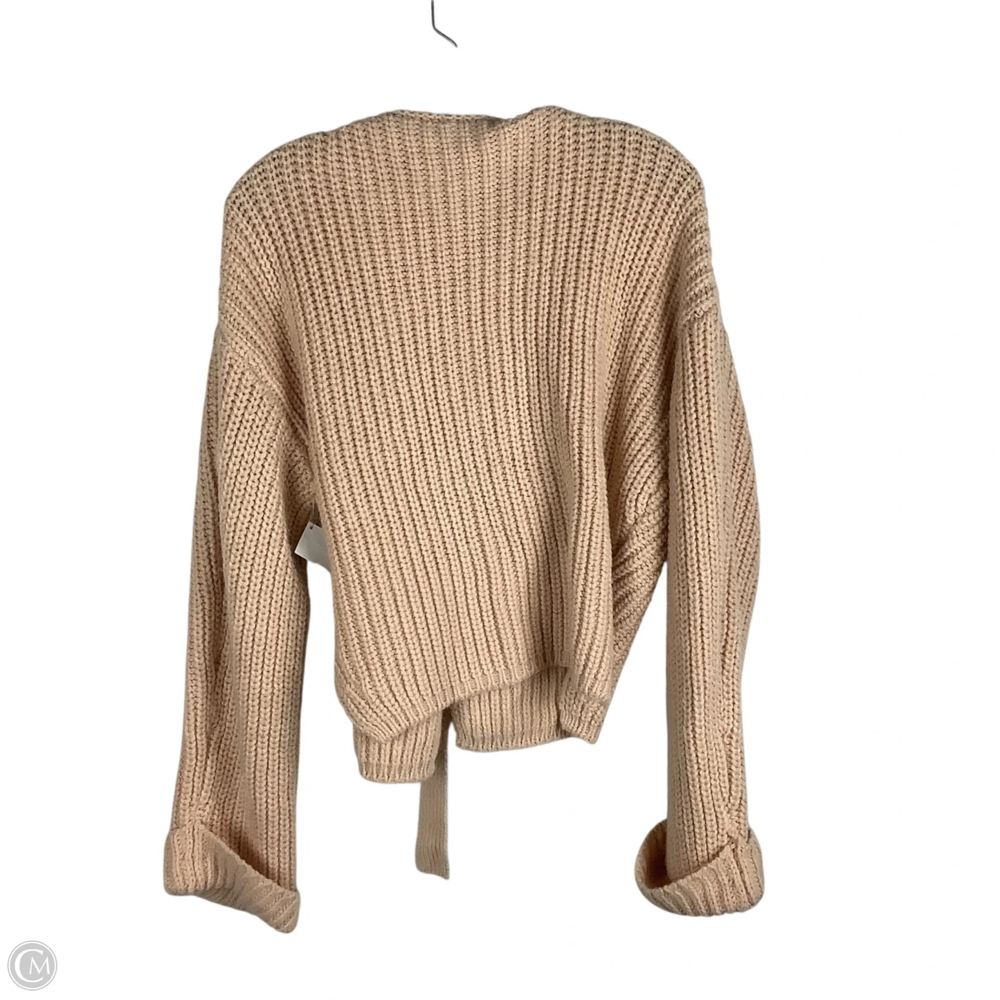 Sweater Cardigan By Zara In Peach, Size: S
