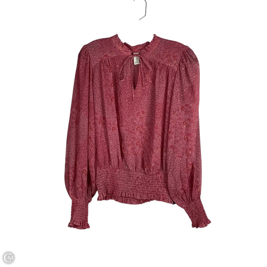 Top Long Sleeve By Joie In Pink, Size: M