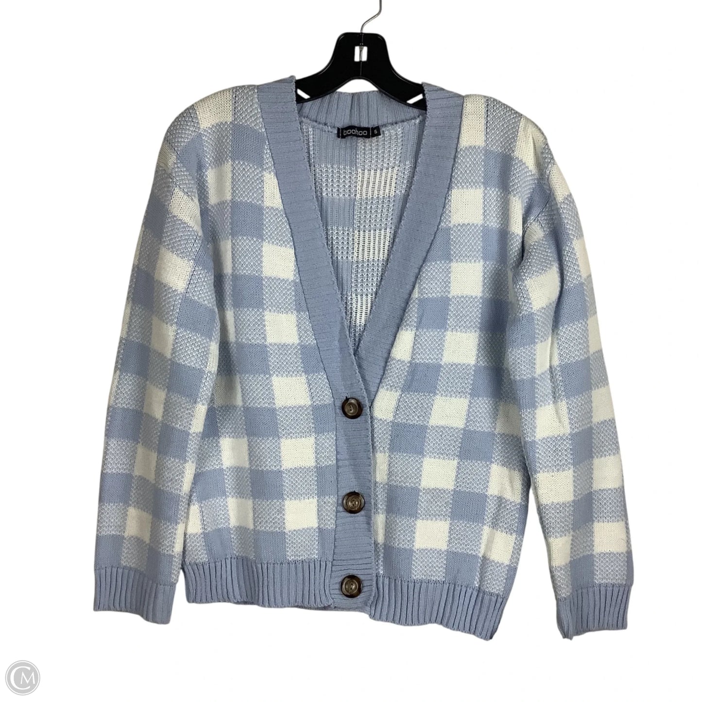 Sweater Cardigan By Boohoo Boutique In Blue, Size: S