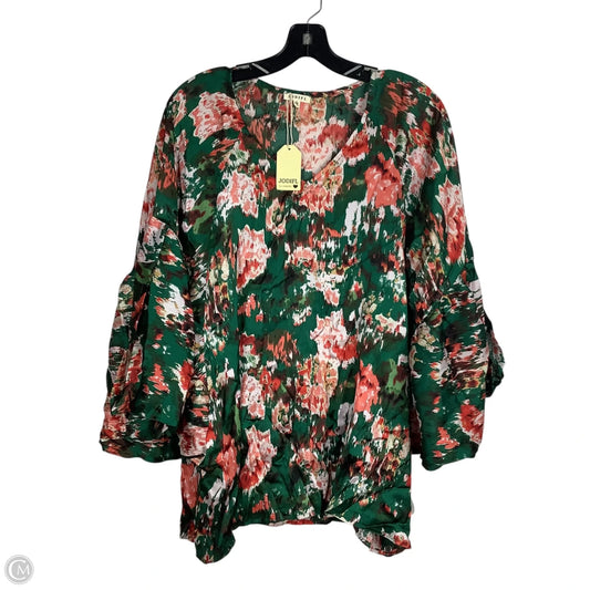 Top Short Sleeve By Jodifl In Green, Size: L