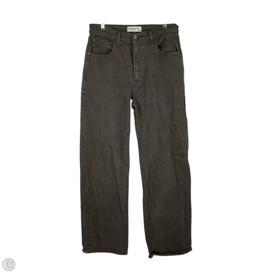 Jeans Straight By Abercrombie And Fitch In Brown Denim, Size: 8