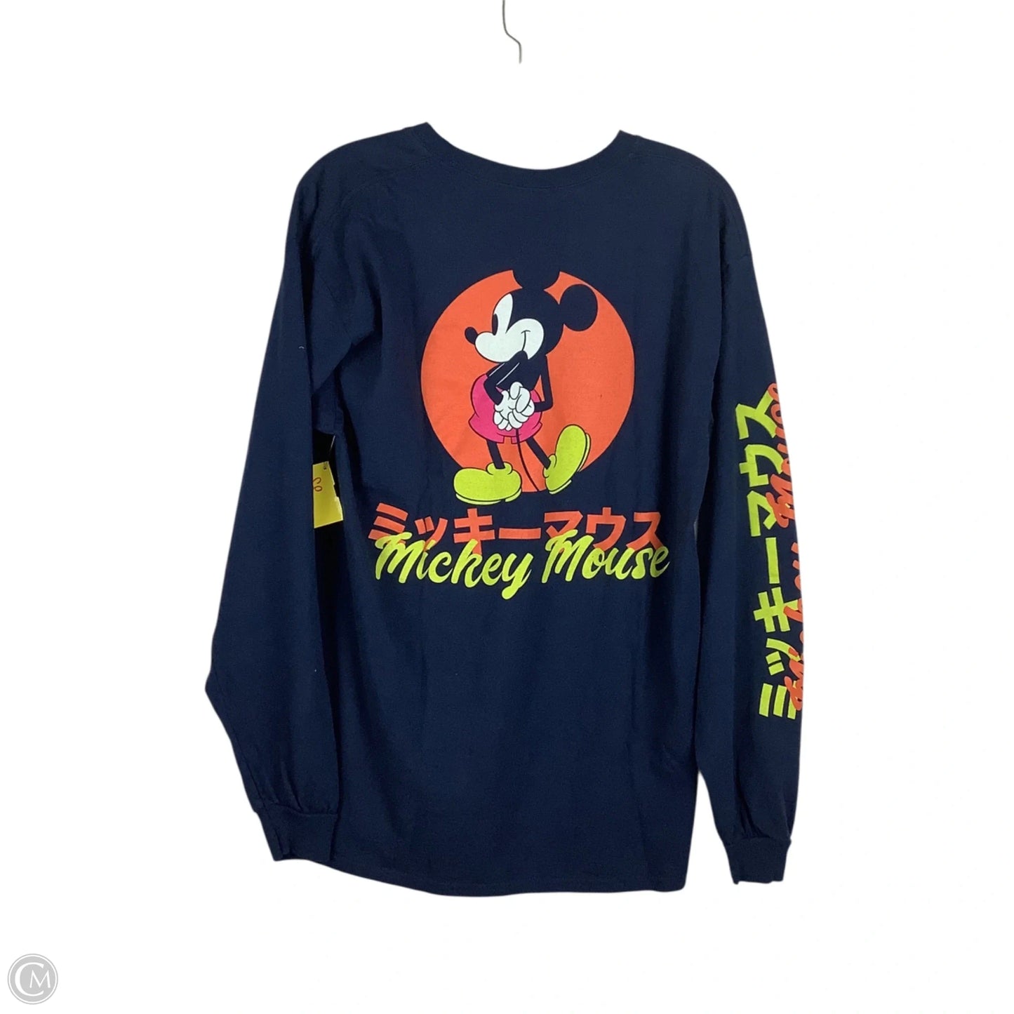 Top Long Sleeve By Disney In Navy, Size: L
