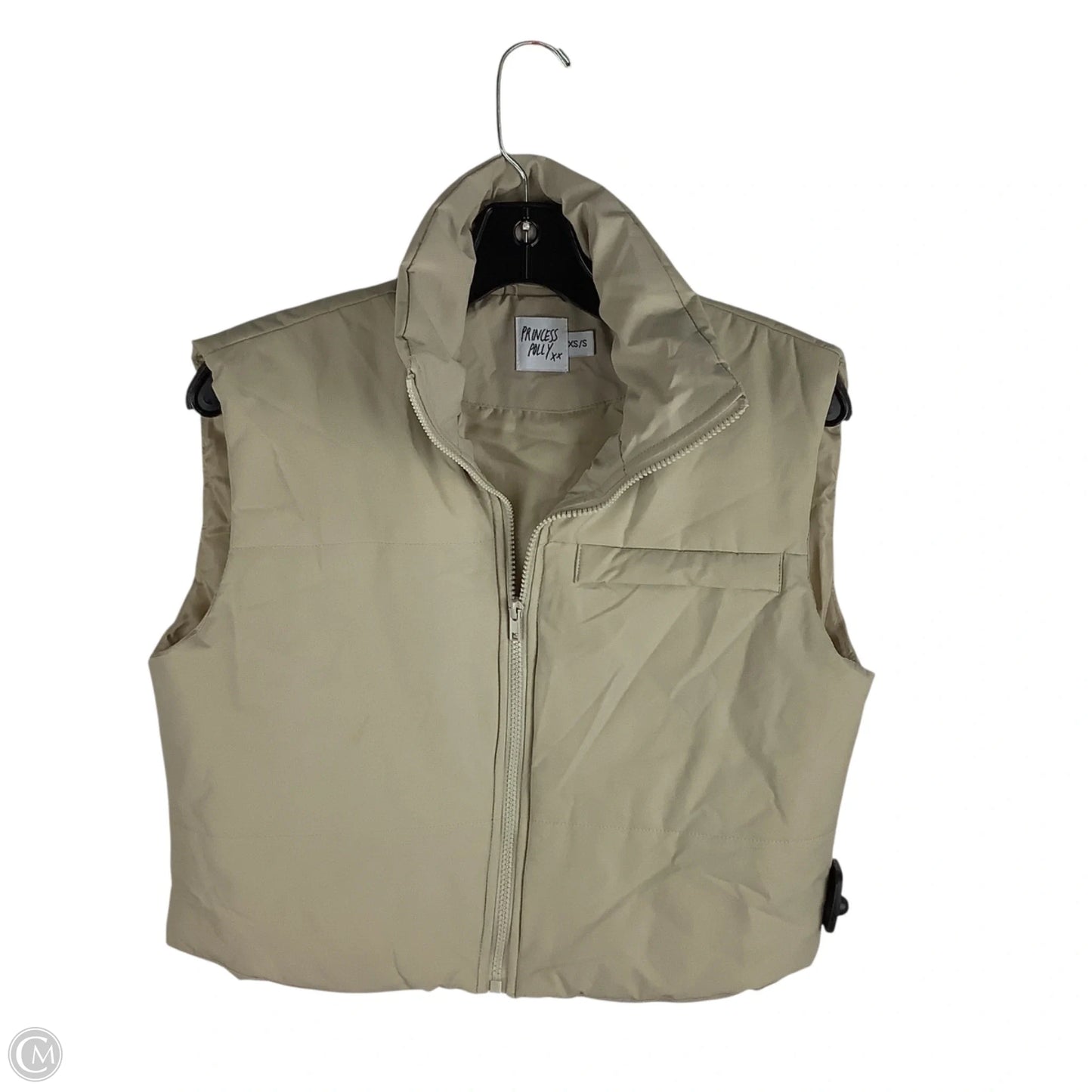 Vest Puffer & Quilted By Princess Polly In Tan, Size: Xs/S