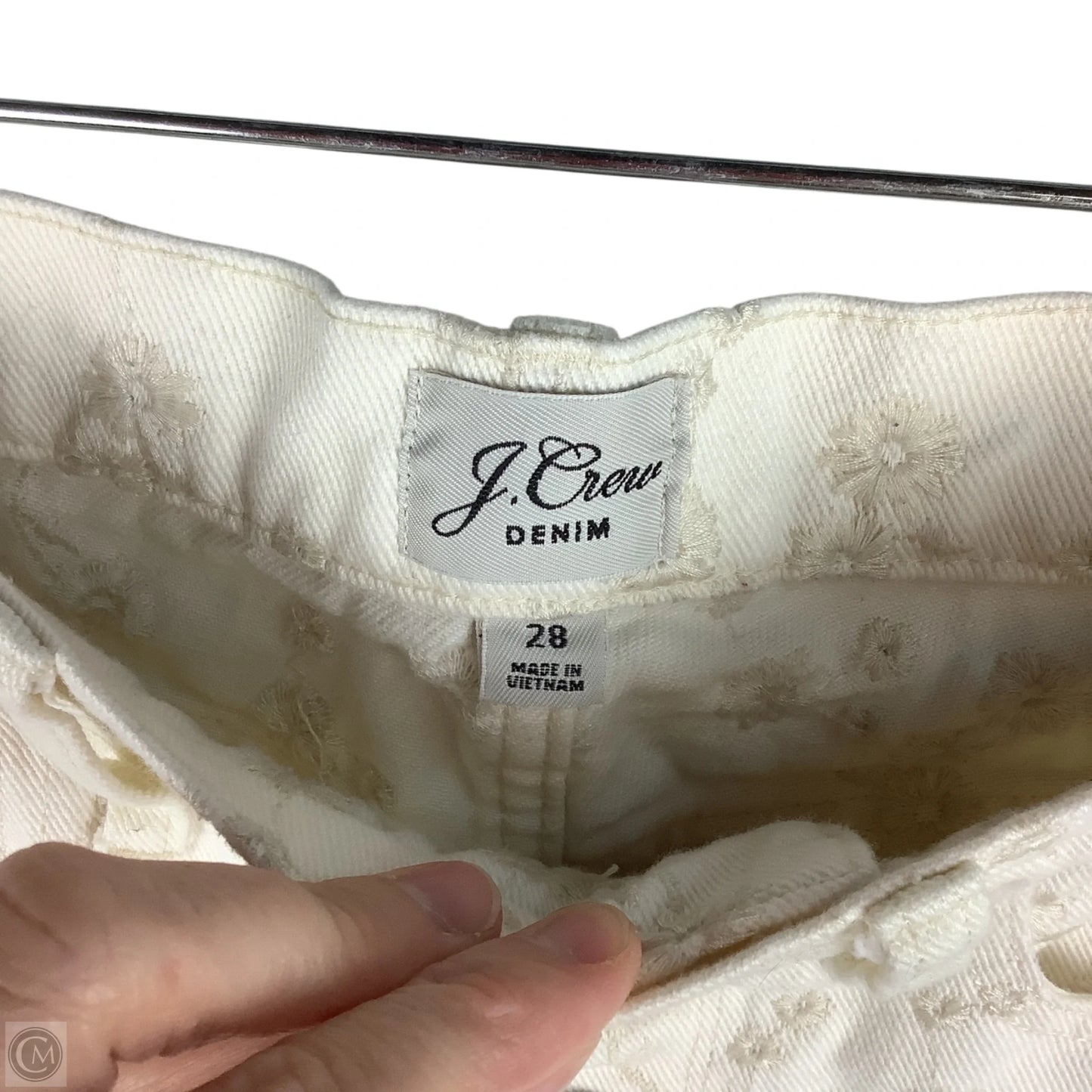 Jeans Straight By J. Crew In Cream Denim, Size: 6 (28)