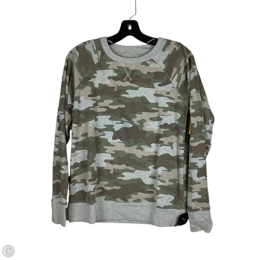 Sweatshirt Crewneck By Eddie Bauer In Camouflage Print, Size: S