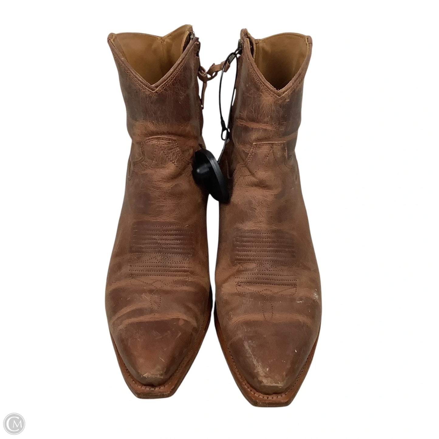 Boots Ankle Heels By Cmc In Brown, Size: 9