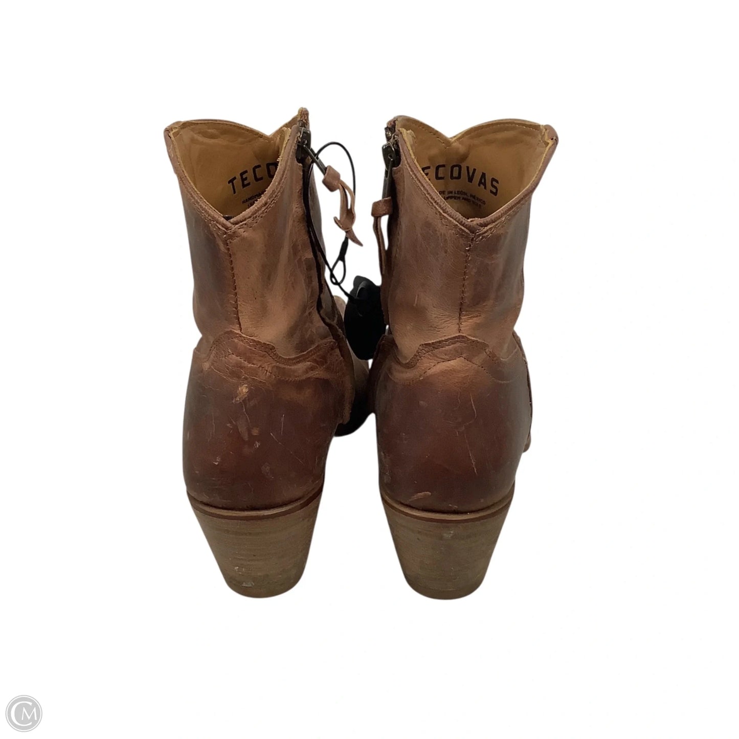 Boots Ankle Heels By Cmc In Brown, Size: 9