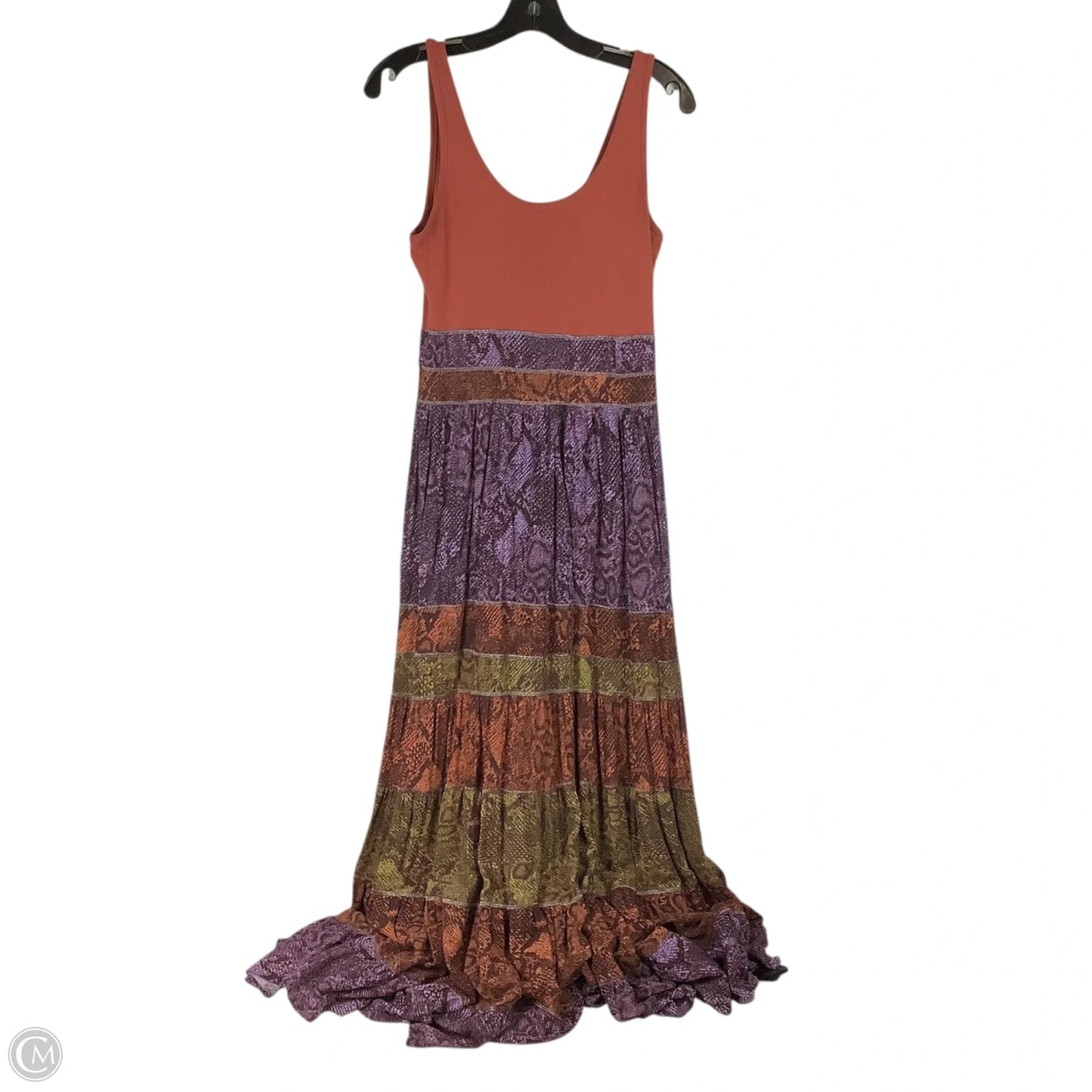 Dress Casual Maxi By Anthropologie In Orange & Purple, Size: S