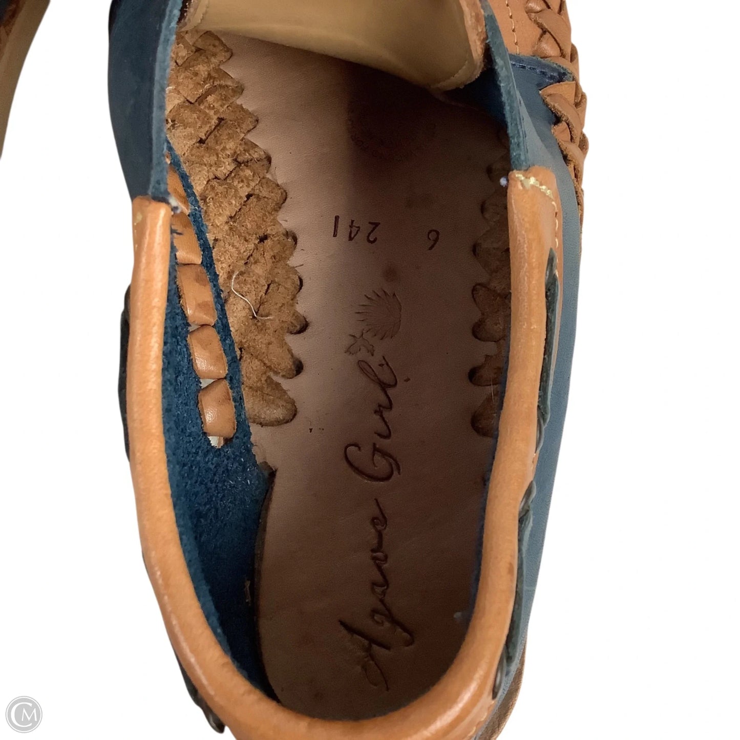 Shoes Flats By Clothes Mentor In Blue & Brown, Size: 6