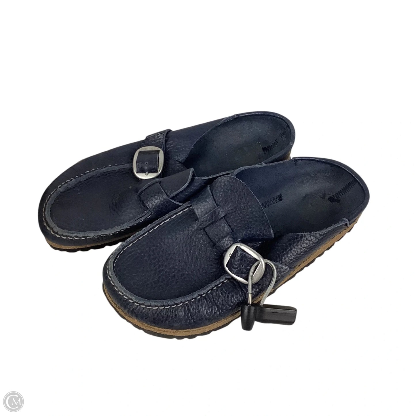 Shoes Flats By Birkenstock In Navy, Size: 5 (36)