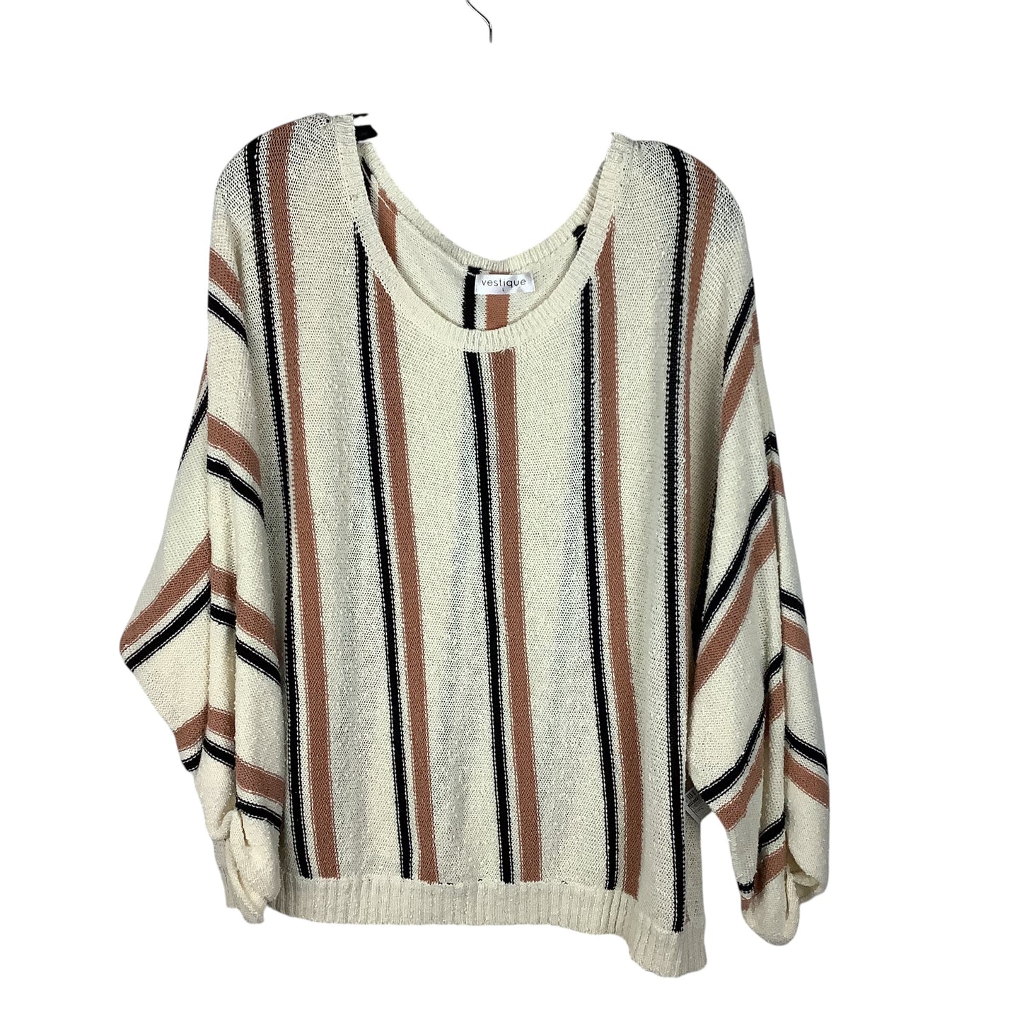 Sweater By Vestique In Striped Pattern, Size: L