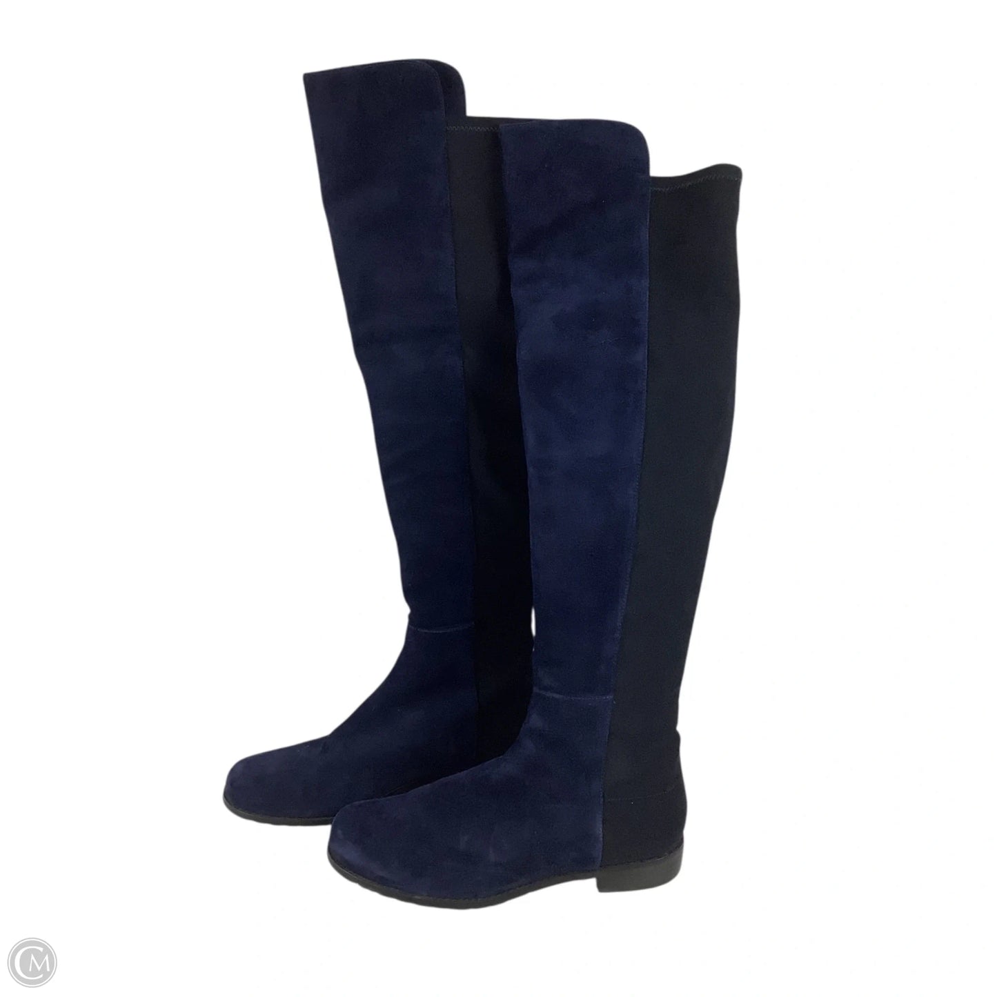 Boots Designer By Stuart Weitzman In Navy, Size: 7