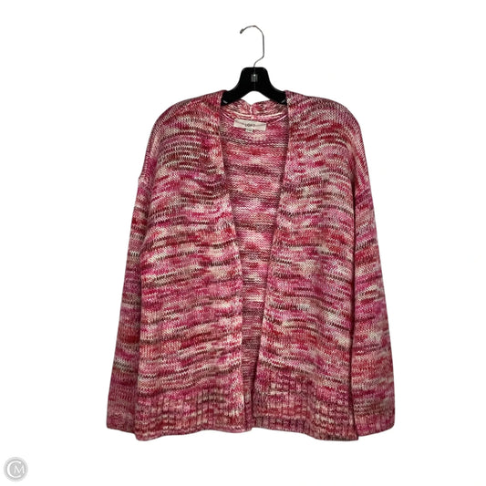 Sweater Cardigan By Loft In Pink, Size: M