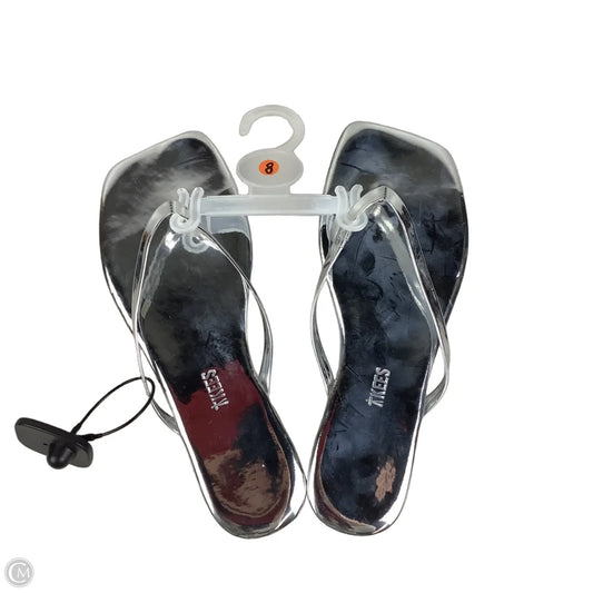 Sandals Flip Flops By Cmc In Silver, Size: 8