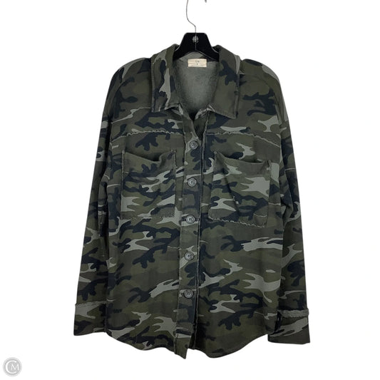 Jacket Shirt By T.la In Camouflage Print, Size: M