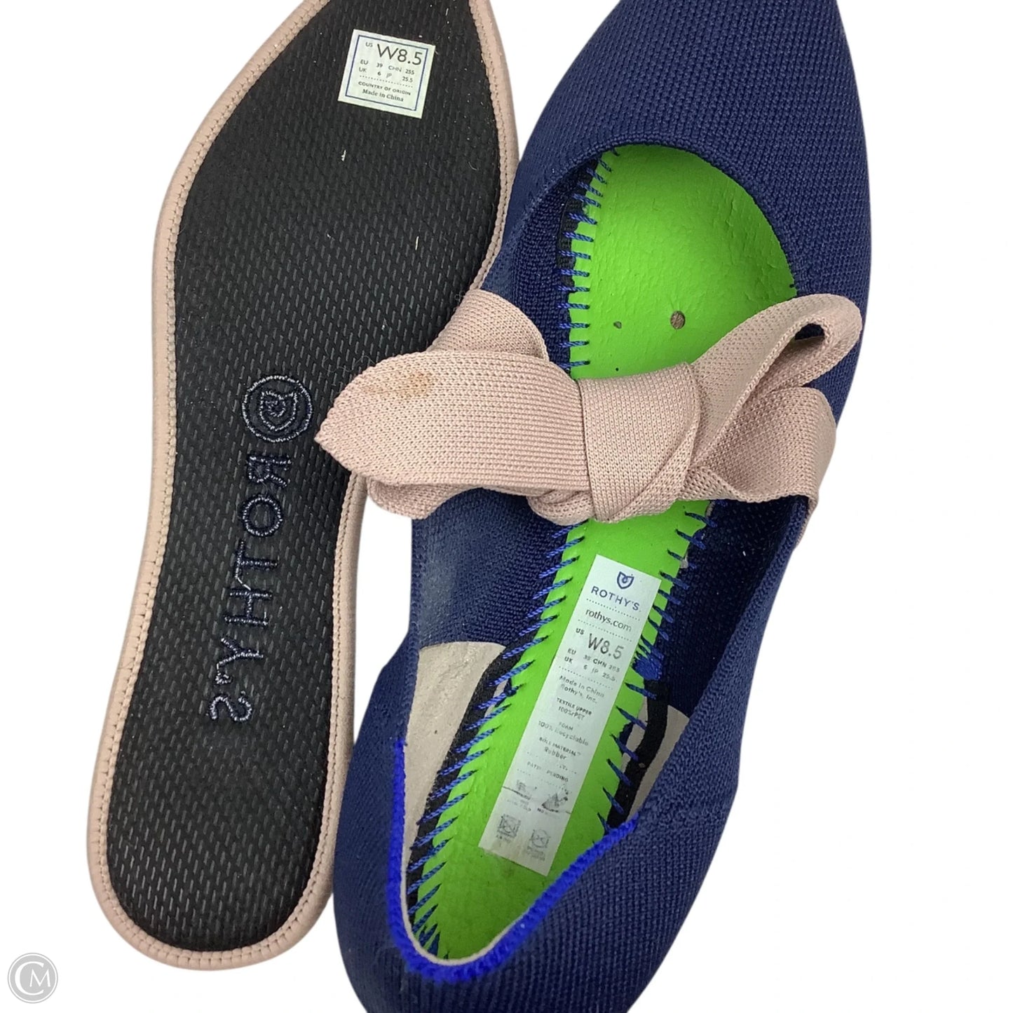 Shoes Flats By Rothys In Blue, Size: 8.5