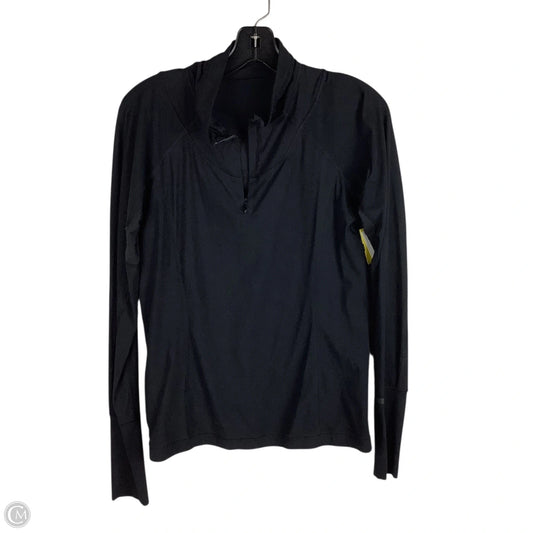 Athletic Top Long Sleeve Collar By Lululemon In Black, Size: Est. M