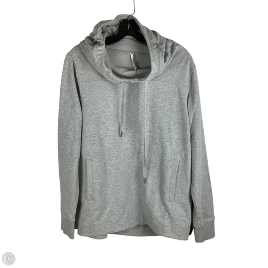Athletic Sweatshirt Hoodie By Lululemon In Grey, Size: 10