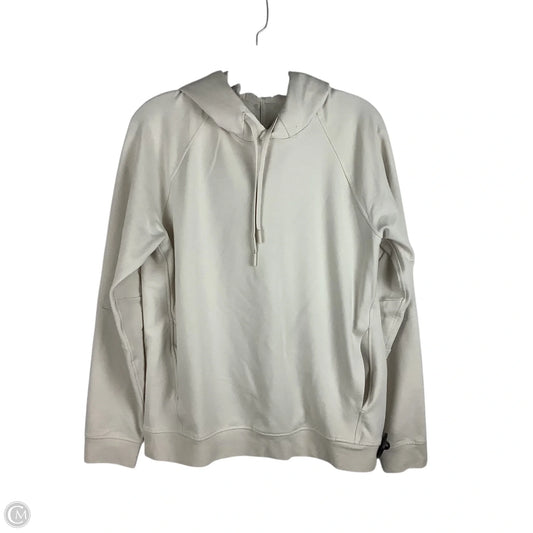 Athletic Sweatshirt Hoodie By Lululemon In Cream, Size: M