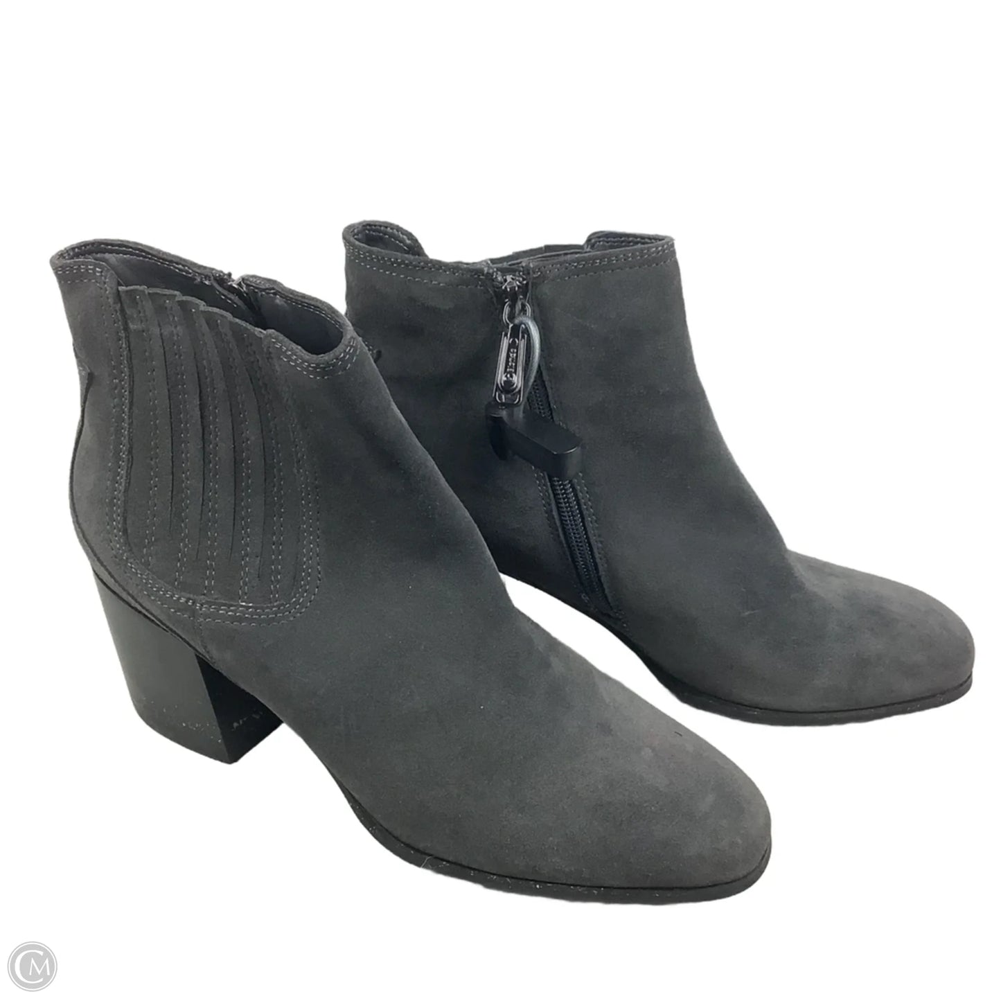Boots Ankle Heels By Blondo In Grey, Size: 10