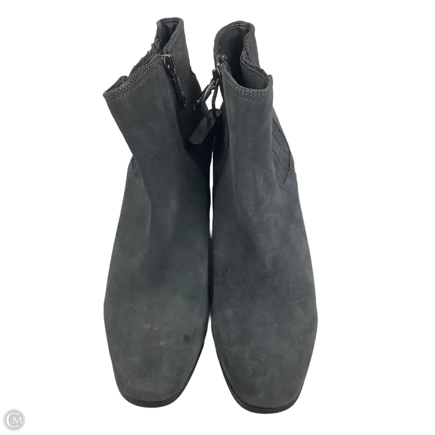 Boots Ankle Heels By Blondo In Grey, Size: 10