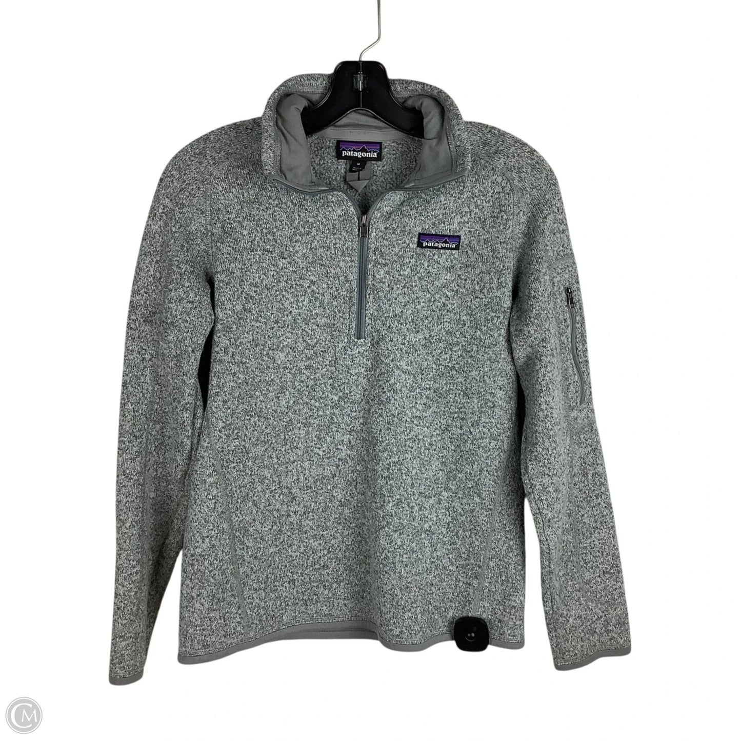 Jacket Fleece By Patagonia In Grey, Size: M